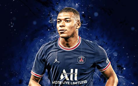 Scarica sfondi Kylian Mbappe, 4k, close-up, PSG, calciatori francesi ...