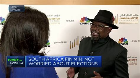 South Africa's finance minister says he's not worried about elections