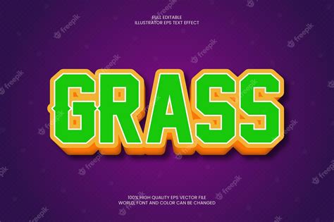 Premium Vector | Grass Text Effect