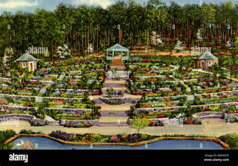 Duke University Gardens. Durham. 1940 Stock Photo - Alamy