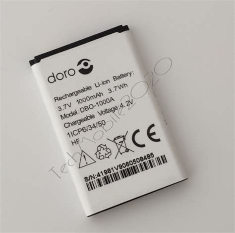 Genuine Doro DBO-1000A Battery For Doro 6040 6060 1372 2404 1370 ...