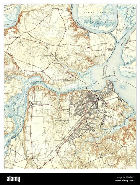 Hopewell, Virginia, map 1943, 1:31680, United States of America by Timeless Maps, data U.S ...