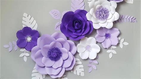 DIY Paper Flower Step by Step | DiY Room Decor Wall Art | Giant Paper ...