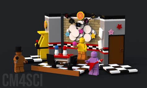 LEGO Version of Mcfarlane's FNAF Stage : fivenightsatfreddys