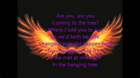 Hanging Tree Lyrics Video - YouTube