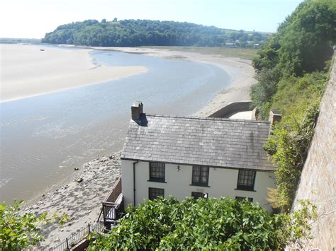 Dylan Thomas's boathouse; Laugharne, Carmarthenshire, Wales. | House boat, Natural landmarks ...