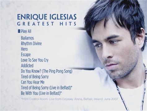 Greatest Hits DVD- Enrique Iglesias I have this DVD and LOVE it! | Enrique iglesias, Songs ...