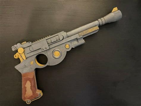 Mandalorian Blaster Pistol Prop Detailed Star Wars Prop Memorabilia Life Size | #3759543641