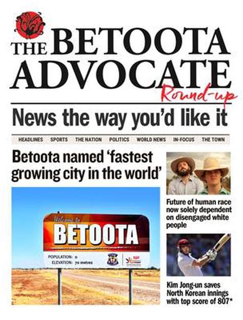 The Betoota Advocate Round-Up by The Betoota Advocate, Paperback, 9780733337857 | Buy online at ...