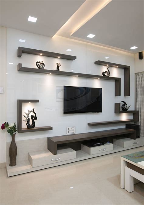 Mr.lalit sharma's residence in kharghar, delecon design company | homify | Tv unit interior ...