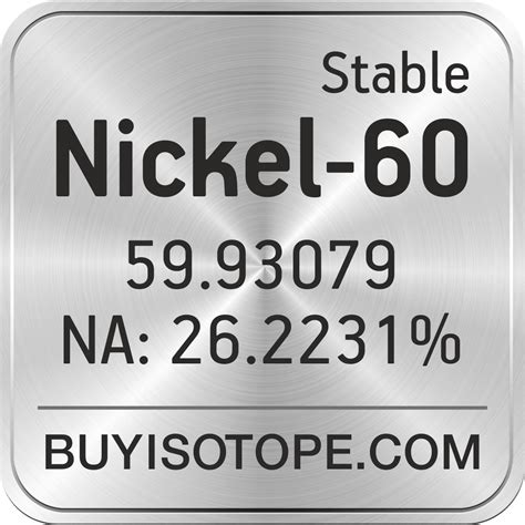 Nickel-60, Nickel-60 Isotope, Enriched Nickel-60