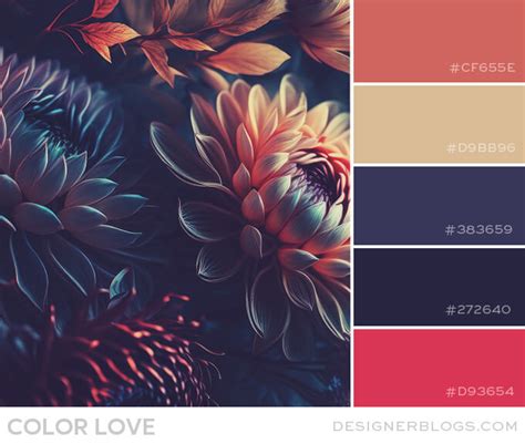 Color Love | Dark Blue & Coral - Designer Blogs