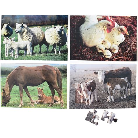 Real Life Mother & Baby Animal Puzzles - Farm Animals