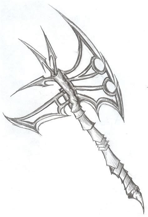 Battle Axe Drawing - Drawing.rjuuc.edu.np