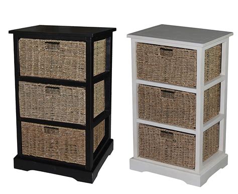 Urbanest 1000479 Accent Storage Cabinet with Three Seagrass Basket Dra – urbanest