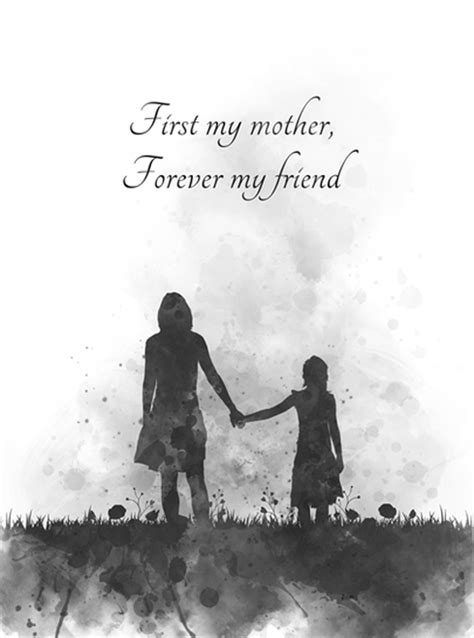 Mother and Daughter Quote ART PRINT Inspirational, Mothers Day, Gift ...