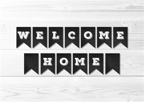 banner template | Welcome home banners, Missionary banner, Chalkboard banner