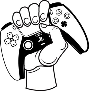 PS5 gamepad on hand Logo PNG Vector (SVG) Free Download