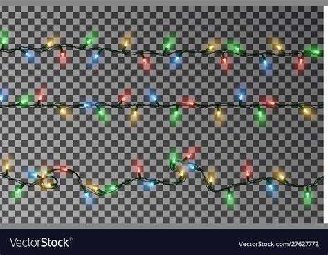 Christmas lights string border garland Royalty Free Vector