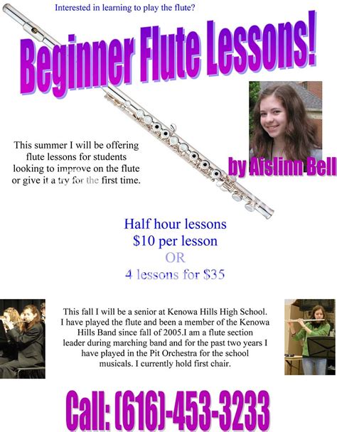 Flute Lessons Flyer by Jim Bell | Photobucket