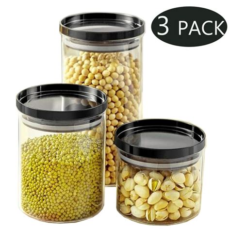 Glass Food Storage Containers with Lids by Meidong - Set of 3 Kitchen ...