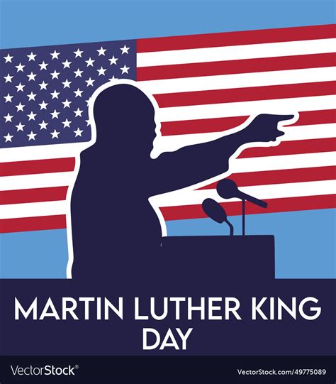 Mlk day united states of america Royalty Free Vector Image