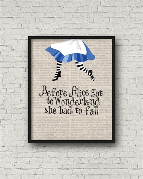 Alice in Wonderland Quote Before Alice Got to Wonderland She | Etsy