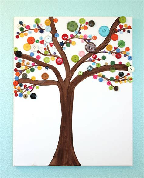 Diy Creative Button Art - Home Decorating Ideas