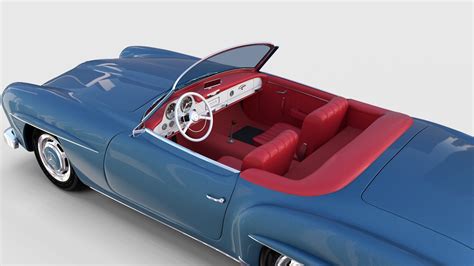 mercedes 190sl interior 3d obj