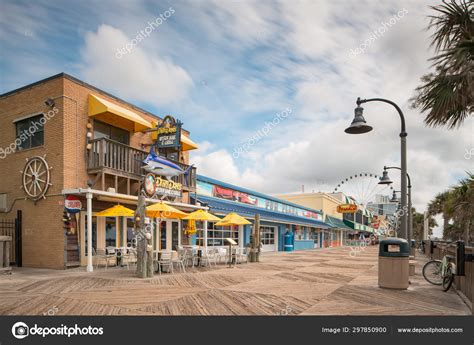 Restaurants on Myrtle Beach Boardwalk – Stock Editorial Photo © felixtm ...