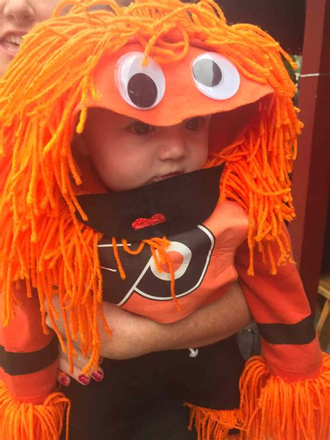 Adorable Baby Costume Channels Flyers Mascot Gritty