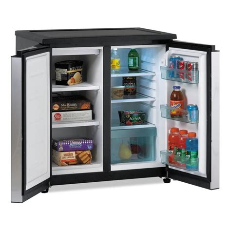 Avanti 5.5-cu ft Freestanding Mini Fridge Freezer Compartment (Black/Stainless Steel) Lowes.com ...