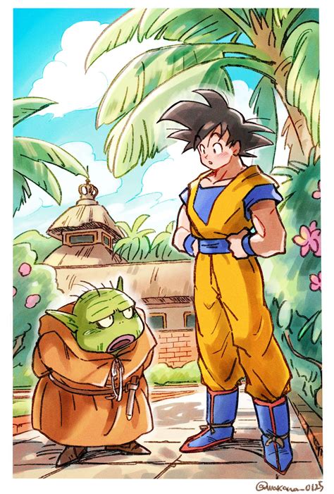 son goku and trode (dragon ball and 3 more) drawn by wakana_0125 | Danbooru