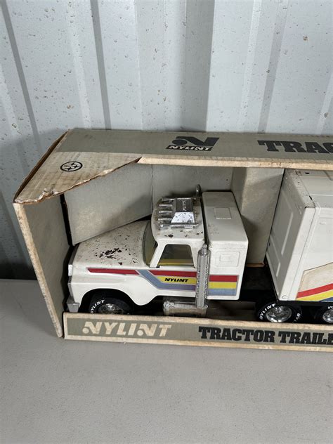 Vintage Nylint Tractor Trailer Pressed Steel Semi Truck in Box No. 820 Nylint Made in USA ...