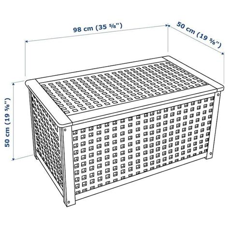 Brand New IKEA HOL Storage/Side Table, Acacia, 50161321 , Size: 98 cm x ...