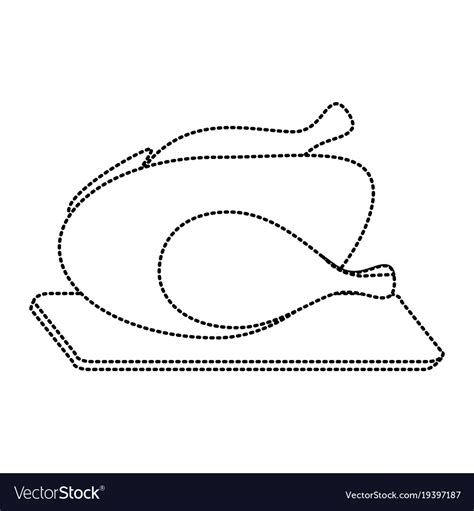 Roast chicken design Royalty Free Vector Image