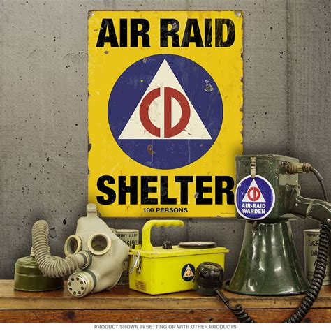 Air Raid Shelter Civil Defense Vintage Game Room Sign 12 x 16 | Air ...