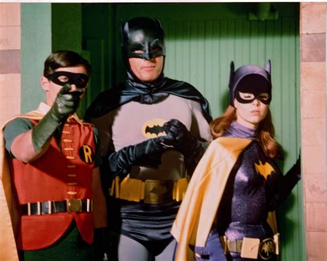 Robin (Burt Ward), Batman (Adam West) and Batgirl (Yvonne Craig ...