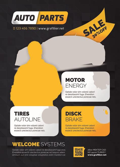 Auto spare parts flyer design | Free download