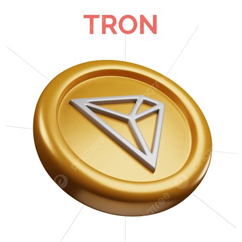 3d Rendering Right View Cryptocurrency Trx Or Tron Gold Silver Coin With Cartoon Style White ...