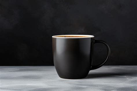 Premium AI Image | A black cup with a handle that says " coffee " on it.