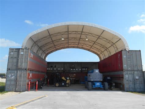 Big Top Shelter on Containers | Equipment Yard Cover | Big Top Fabric ...