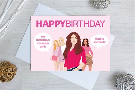 Mean Girls Birthday Card Regina George Birthday Card Mean | Etsy