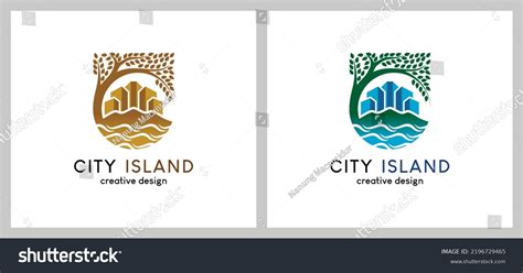 Beach City Island City Building Logo Stock Vector (Royalty Free ...