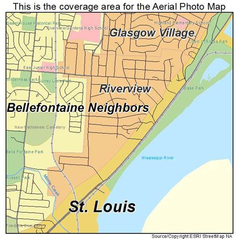 Aerial Photography Map of Riverview, MO Missouri