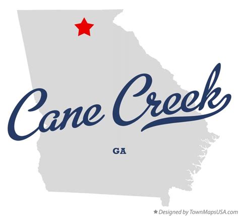 Map of Cane Creek, GA, Georgia