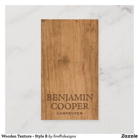 Wooden Texture - Style B Business Card | Zazzle | Wooden texture ...