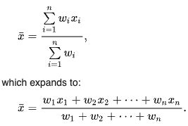 average - Weighted arithmetic mean - Mathematics Stack Exchange