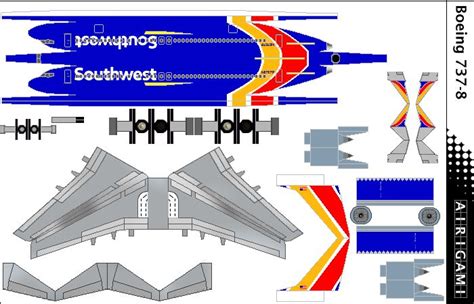 paper model of an airplane and its markings
