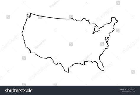 Map Usa Contiguous United States America Stock Vector (Royalty Free ...